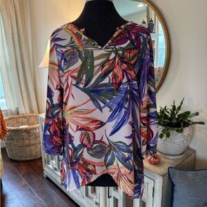 Colorful Floral Blouse/tunic